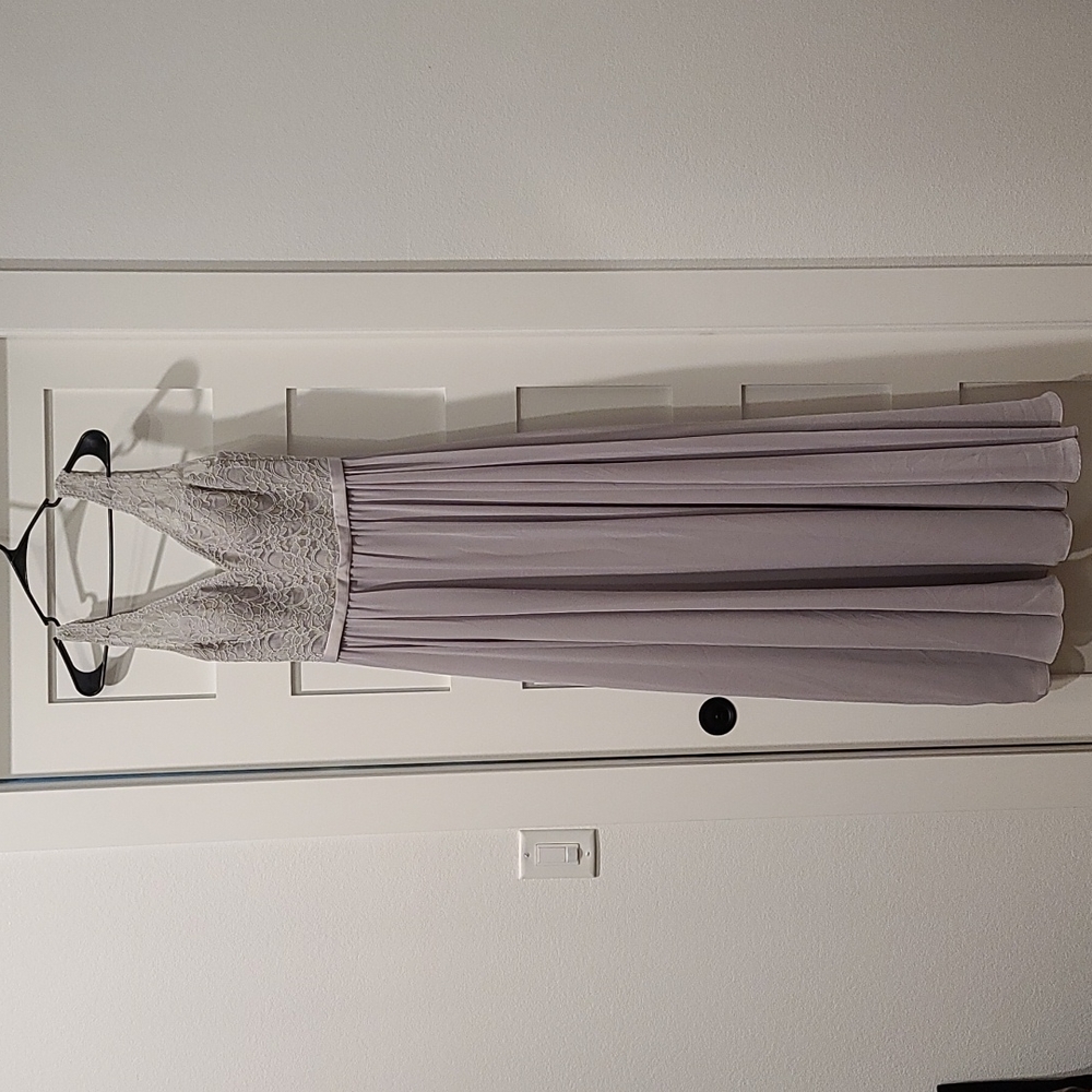 Mori Lee • Size 12 • Sliver • Bridesmaid Dress